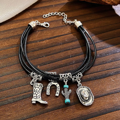 Vintage Western Cowboy Style Pendant Bracelets