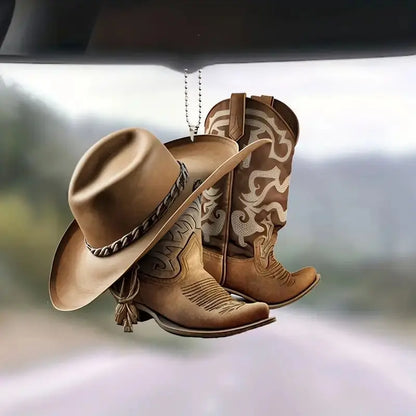 Western Cowboy Boot Keychain