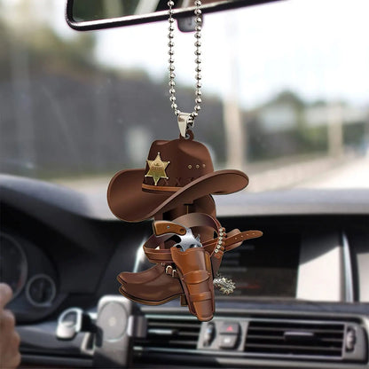 Western Cowboy Boot Keychain