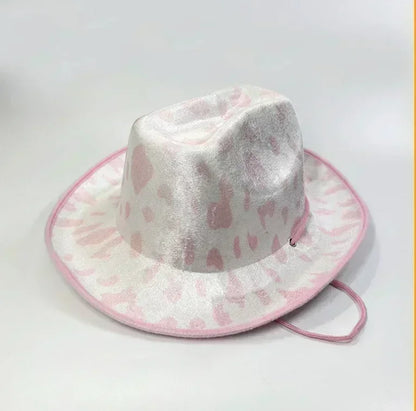 White Cowgirl Hats Pink Star