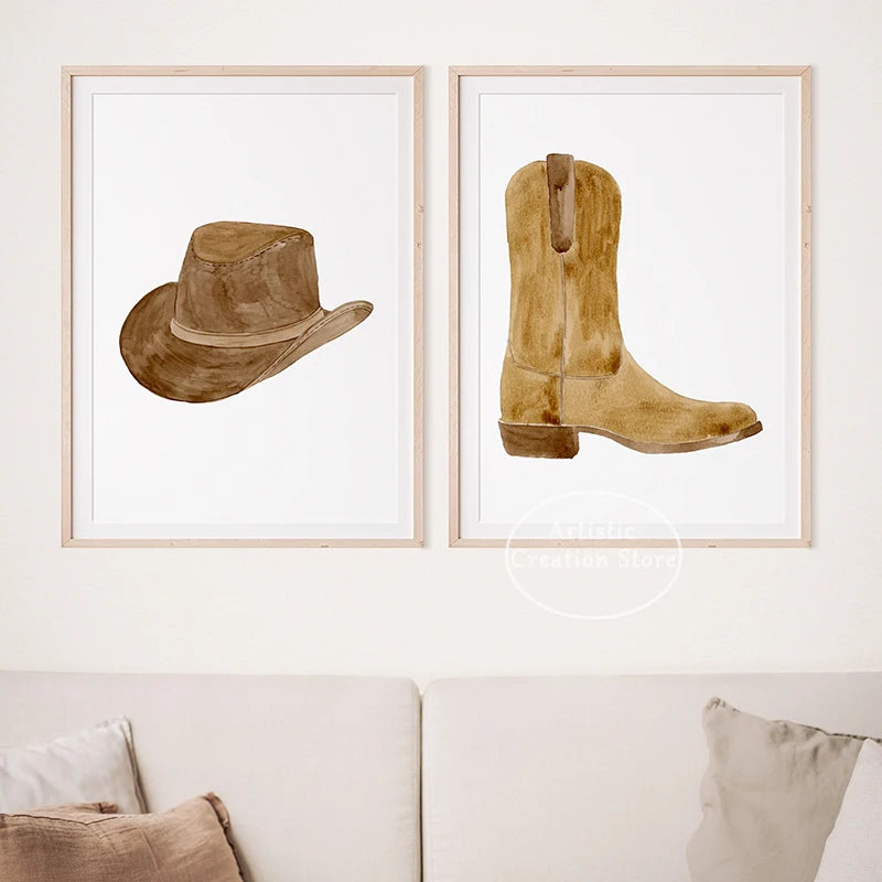 Western Cowboy Gallery Poster Canvas