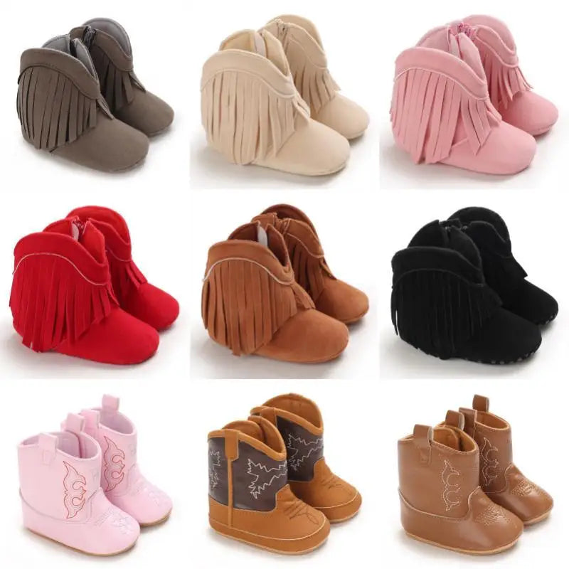 Tassel baby boots for boys and girls