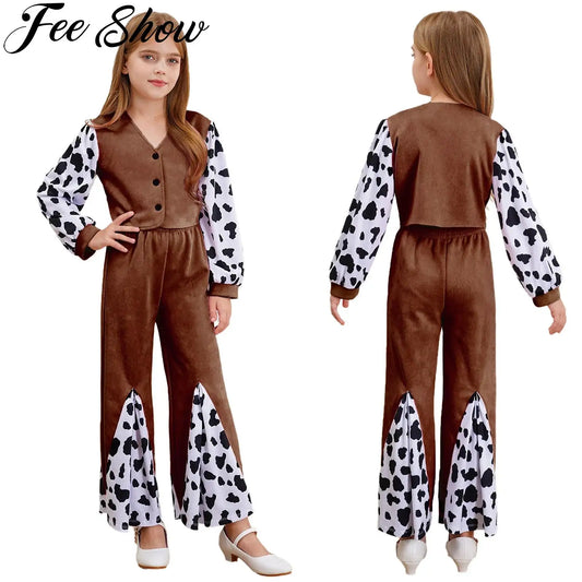 Kids Girls Western Cowboy Costume